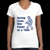 Women's Fine Jersey V-Neck Tee Thumbnail