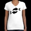 Women's Fine Jersey V-Neck Tee Thumbnail