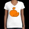 Women's Fine Jersey V-Neck Tee Thumbnail
