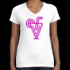Women's Fine Jersey V-Neck Tee Thumbnail