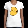 Women's Fine Jersey V-Neck Tee Thumbnail