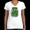 Women's Fine Jersey V-Neck Tee Thumbnail
