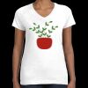 Women's Fine Jersey V-Neck Tee Thumbnail
