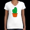 Women's Fine Jersey V-Neck Tee Thumbnail
