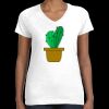 Women's Fine Jersey V-Neck Tee Thumbnail