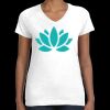 Women's Fine Jersey V-Neck Tee Thumbnail