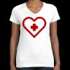 Women's Fine Jersey V-Neck Tee Thumbnail