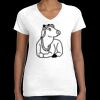 Women's Fine Jersey V-Neck Tee Thumbnail