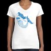 Women's Fine Jersey V-Neck Tee Thumbnail