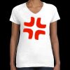 Women's Fine Jersey V-Neck Tee Thumbnail