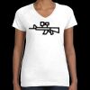 Women's Fine Jersey V-Neck Tee Thumbnail